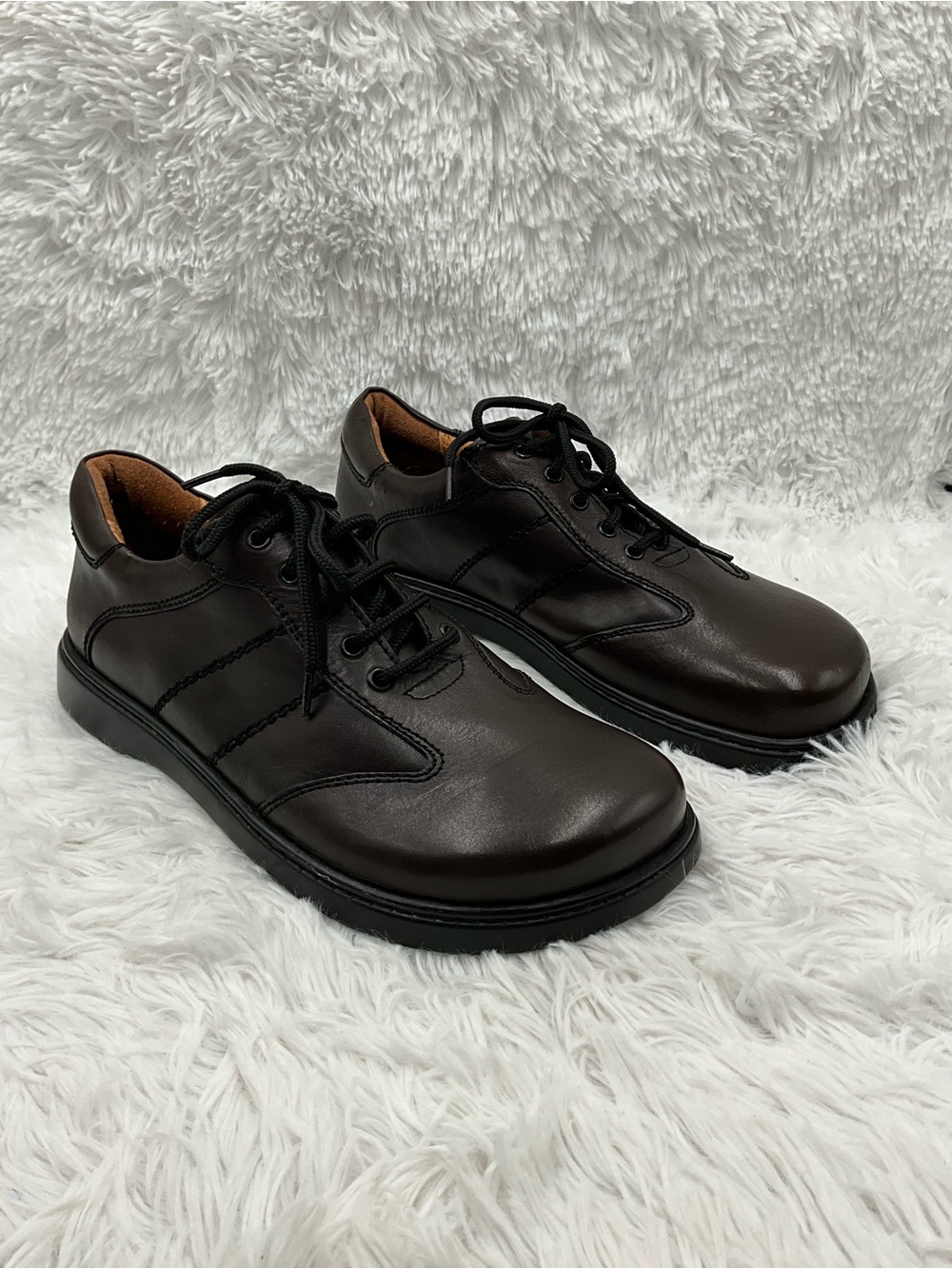 Betula by Birkenstock Shoes Size 10 EU 43 Brown Leather Wide Toe Box